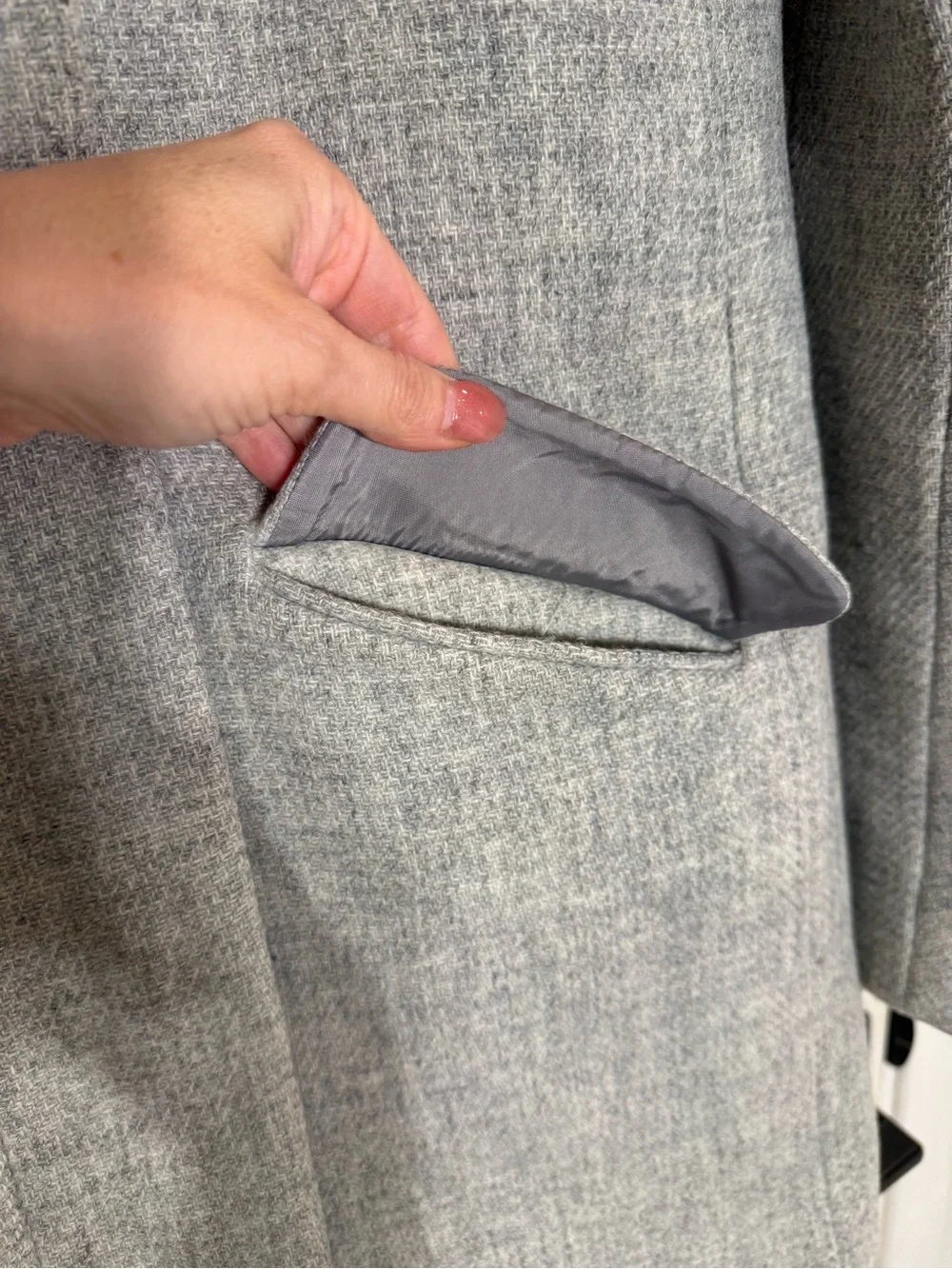 J. Crew Light Gray Wool-Blend Pea Coat